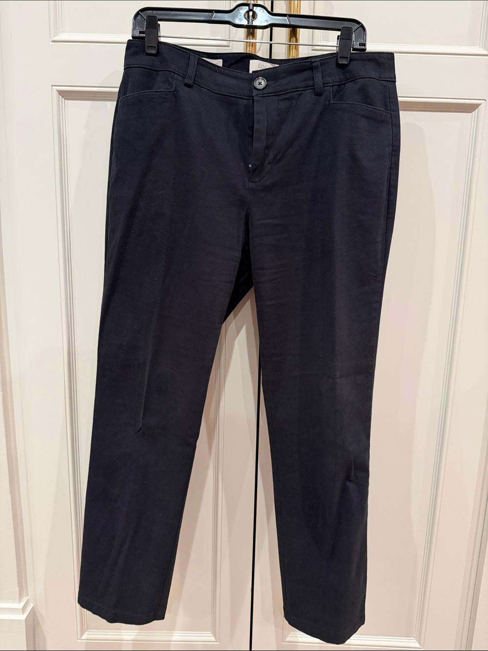LOFT Outlet Black Straight-Leg Chinos